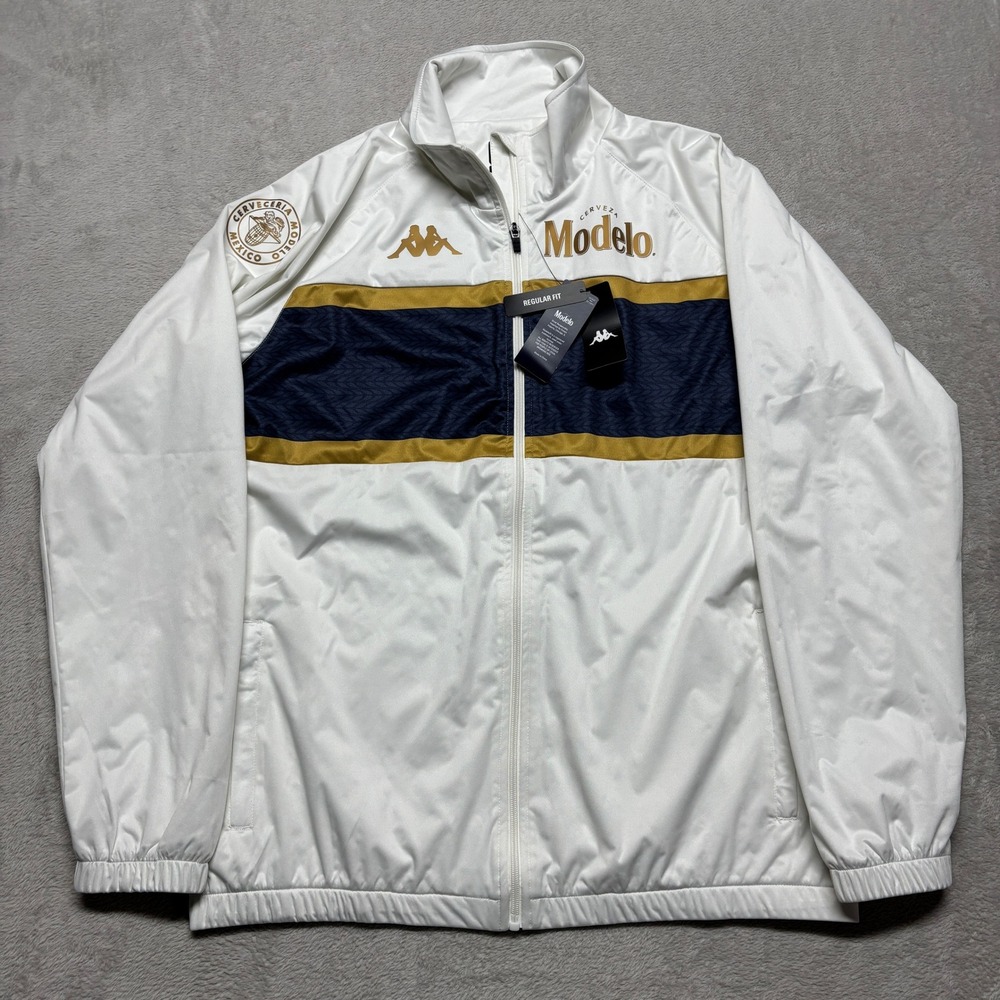 Kappa x Modelo Track Jacket Mens Large Mexico White Gara NEW